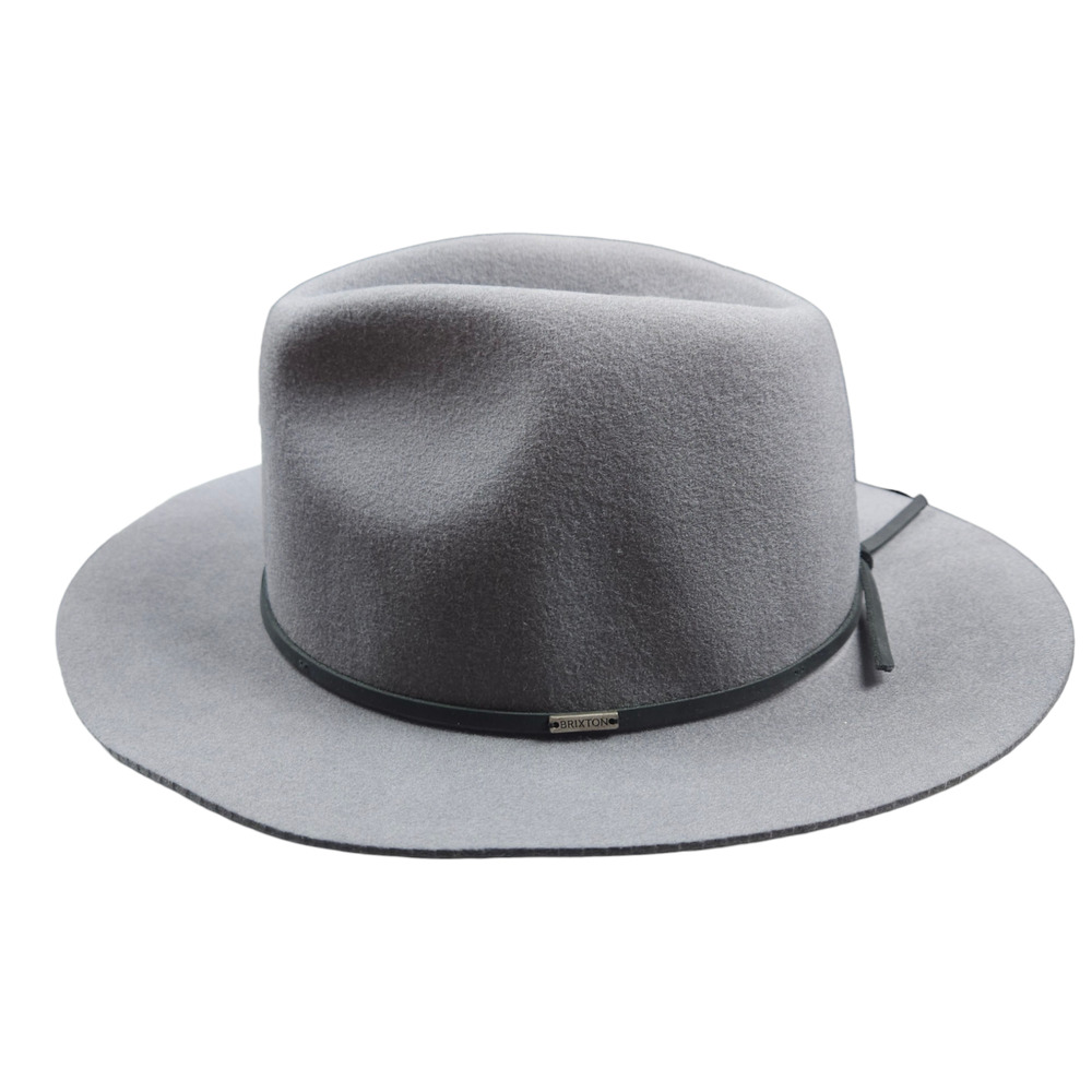 Brixton "Wesley" Fedora Unisex Adjustable Packable 100% Wool Hat Size Medium